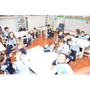 Festejos por el Día de la Bandera con los niños de Jardín